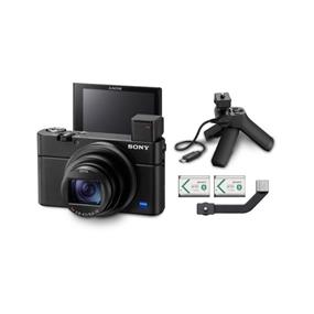 Sony Cyber-shot DSC-RX100 VII - Shooting Grip Kit - 20.1 MP - 4K / 30 fps - 8x optical zoom - ZEISS - Wi-Fi, NFC, Bluetooth - black - with Sony VCT-SGR1 Shooting Grip