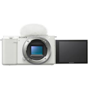 Sony a ZV-E10 Digital Camera (White - Body Only) | Mirrorless | 24.2 MP | APS-C | 4K / 30 fps | Wi-Fi | Bluetooth