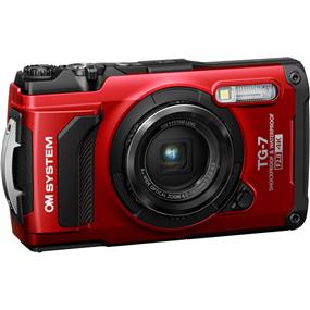 OM SYSTEM Tough TG-7 Rugged Compact Waterproof Camera (Red) | 4K30fps 1080p60 720p120fps 360p480fps | 12 MP TruePic™ VIII | Weatherproof + Dustproof + Freezeproof + Waterproof up to 15m