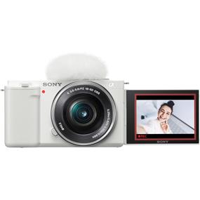 Sony a ZV-E10L Digital Camera (White - Lens Kit) | Mirrorless Digital Camera | 24.2 MP | APS-C | 4K / 30 fps | 3x Optical Zoom 16-50mm Power Zoom Lens | Wi-Fi | Bluetooth  (ILCZVE10L/W)
