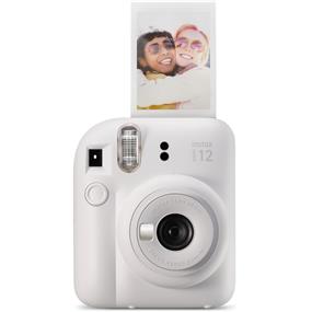 Fujifilm Instax Mini 12 Instant Camera (Clay White) | Automatic Exposure & Flash Control | 5 Second High-Speed Printing | Easy-to-use