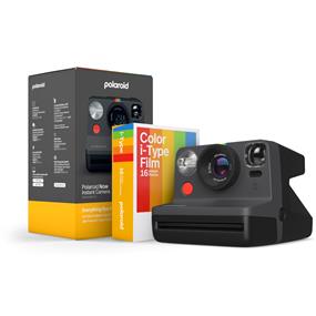 Polaroid Now 2nd Gen Everything Box (Black) | Generation 2 i-Type Instant Camera | Autofocus 2-lens system | Accurate Flash System | Double Exposure | Self-Timer | Internal Rechargeable | Wrist Strap & USB-C Cable Included