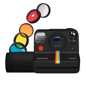 Polaroid Now+ i-Type Instant  Camera Gen 2 (Black) + 5 Lens Filters | Autofocus 2-Lens System | Double Exposure | Self-Timer | Internal Rechargeable Battery | Wrist Strap & USB-C Cable Included | Works with Polaroid i-Type & 600 Film