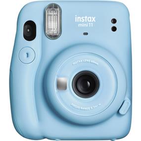 FUJIFILM Instax® Mini 11 Instant Camera (SKY BLUE) Auto Exposure, One-Touch Selfie Mode, Selfie Mirror, Custom Shutter Buttons