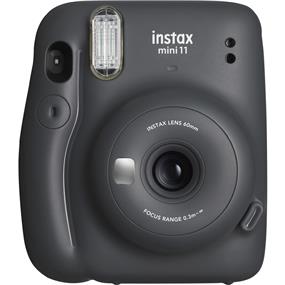 FUJIFILM Instax® Mini 11 Instant Camera (CHARCOAL GRAY) Auto Exposure, One-Touch Selfie Mode, Selfie Mirror, Custom Shutter Buttons