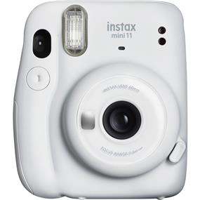 FUJIFILM Instax® Mini 11 Instant Camera (ICE WHITE) Auto Exposure, One-Touch Selfie Mode, Selfie Mirror, Custom Shutter Buttons