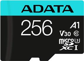 ADATA Premier Pro 256GB microSDXC UHS-I U3 V30S A2  w/Adapter Upto 100MB/s Read, 85MB/s Write(AUSDX256GUI3V30SA2-RA1)
