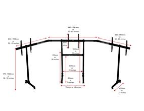 NEXT LEVEL RACING Free Standing Triple Monitor Stand - Supports 3 x 32"-65" Monitors (NLR-A010)