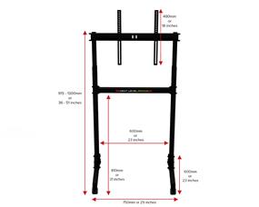 NEXT LEVEL RACING Free Standing Single Monitor Stand - Supports 24"-85" Monitors (NLR-A011)