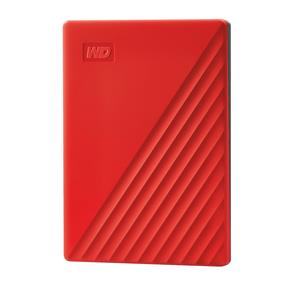 WD (My Passport) - Disque dur portatif de 2 To | avec protection par mot de passe et logiciel de sauvegarde automatique | rouge