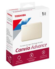 Toshiba Canvio 1TB Advance Portable External Hard Drive USB3.0 White
