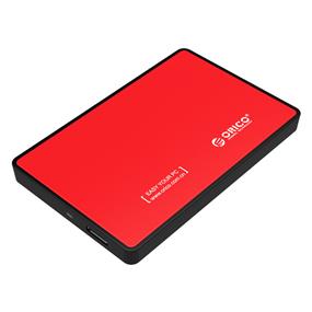 Orico 2588US3 USB 3.0 to 2.5'' SATA External Hard Drive Enclosure, Red