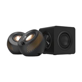 CREATIVE Pebble X Plus 2.1 USB-C Computer Speakers with Subwoofer & Customizable RGB Lighting, Black