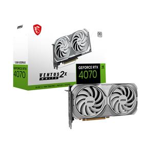 MSI GeForce RTX 4070 VENTUS 2X WHITE 12G OC, GDDR6X 12GB, 2505 MHz Boost,  PCI-E 4.0, 192-bit, 8-pin x 1, HDMI 2.1 x 1, Display Port 1.4 x 3