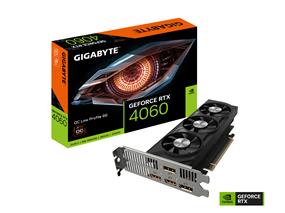 GIGABYTE GeForce RTX 4060 OC Low Profile 8G Graphics Card, 3x Fans, 8GB 128-bit GDDR6, GV-N4060OC-8GL