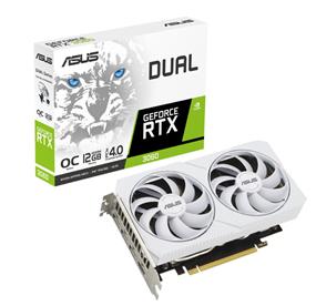 ASUS Dual GeForce RTX 3060 Blanc OC Édition 12 Go GDDR6 PCIe 4 DUAL-RTX3060-O12G-WHITE(Boîte ouverte)