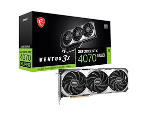 MSI GeForce RTX 4070 SUPER 12G VENTUS 3X OC GDDR6X 12GB,  PCI-E 4.0, 192 bit, 16-pin x 1, HDMI 2.1 x 1, Display Port 1.4 x 3(Open Box)