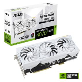 ASUS TUF Gaming GeForce RTX 4070 Ti SUPER BTF White OC Edition Graphics Card 16GB GDDR6X Hidden-Connector Design TUF-RTX4070TIS-O16G-BTF-WHITE