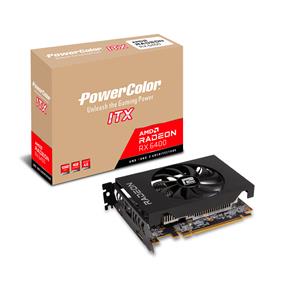 PowerColor AMD Radeon RX 6400 ITX Gaming Graphics Card 4GB GDDR6 AXRX 6400 4GBD6-DH