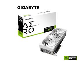 GIGABYTE GeForce RTX 4090 AÉRO OC 24G Carte graphique, 3x FORCE DU VENT Fans, 24GB 384-bit GDDR6X White, GV-N4090AÉRO OC-24GD