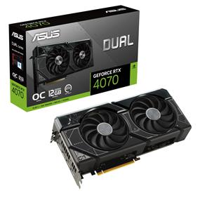ASUS DUAL GeForce RTX 4070 OC 12GB GDDR6X Graphics Card, up to 2550 MHz PCIe 4.0,  HDMI 2.1, DP 1.4a DUAL-RTX4070-O12G