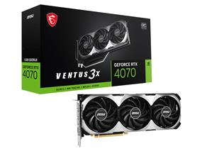 MSI GeForce RTX 4070 VENTUS 3X 12G OC, GDDR6X 12G, PCI-E 4.0, 2505 MHz boost