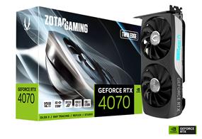 ZOTAC GAMING GeForce RTX 4070 Twin Edge DLSS 3 12GB GDDR6X PCIE 4.0 Gaming Graphics Card,2475 MHz Boost IceStorm 2.0 Advanced Cooling, SPECTRA 2.0 RGB Lighting, ZT-D40700E-10M