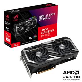 ASUS ROG Strix Radeon™ RX 7600 OC Edition 8GB GDDR6 Graphics Card (PCIe 4.0, 8GB GDDR6, HDMI 2.1, DisplayPort 1.4a, Axial-tech Fans, Dual BIOS, GPU Tweak III) ROG-STRIX-RX7600-O8G-GAMING