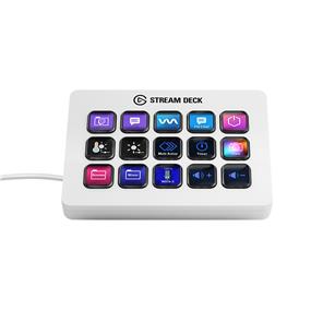 Elgato Stream Deck - (White) Tactile Control Interface, 15 customizable LCD keys, trigger actions in apps, OBS, Twitch, YouTube and more, detachable USB-C, Windows 10, macOS 10.13 or late