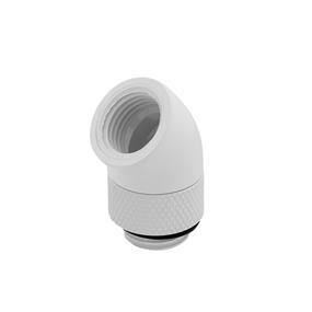 CORSAIR Fitting (adapter), XF Adapter 2-pack (45° Angled rotary; glossy white)