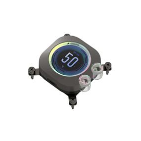 CORSAIR XC7 RGB ELITE LCD CPU Water Block, Stealth Gray - 480x480 IPS LCD Screen - 31 RGB LEDs - USB-C - Temperature sensor - Fits Intel® LGA 1700,  AMD® AM5 and older