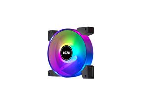 AZZA HURRICANE II 120mm Digital ARGB Fan - Acrylic Frame - Noise Dampering Rubber Pads - 4-pin PWM Connector - 5V 3-pin WS2812B Addressable RGB Header