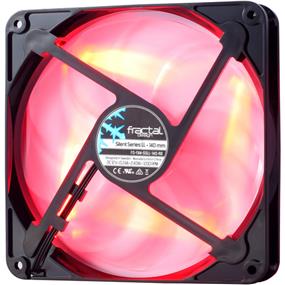 FRACTAL DESIGN Silent Series LL 140mm Sleeve Bearing Black/Clear with Red LED Computer Case Fan