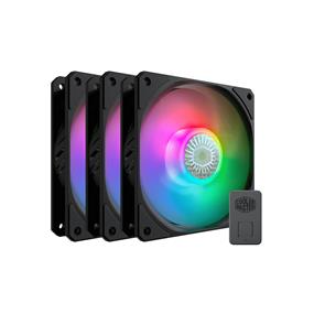 Cooler Master SickleFlow 120 Addressable RGB 3 in 1 Square Frame Fan, Individually Customizable LEDs, Air Balance Curve Blade Design, Sealed Bearing, PWM Control for Computer Case & Liquid Radiator