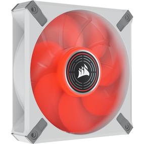 CORSAIR* ML120 LED ELITE, 120mm Magnetic Levitation Red LED Fan with AirGuide, Single Pack - White Frame(Open Box)