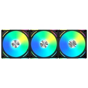 Lian Li Uni Fan AL120 V2 RGB Case Fan, 3 Pack w/ Fan Controller - Black