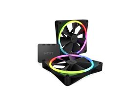 NZXT F140 RGB DUO Ventilateur de boîtier Paquet de 2, Noir