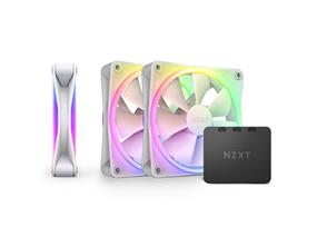 NZXT F120 RGB DUO Ventilateur de boîtier Paquet de 3, Blanc(Boîte ouverte)