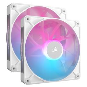 CORSAIR Série RX, iCUE LINK RX140 RGB Ventilateur 140mm, Blanc, Paquet de 2