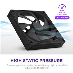 NZXT F140P 140mm Static Pressure PWM Case Fan, Black(Open Box)