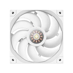 DeepCool FT12 WH, 120mm FDB Fan, 3-Phase 10-pole 12-slot Motor, PWM, Transparent Center Window, Subtle White LED underglow, White