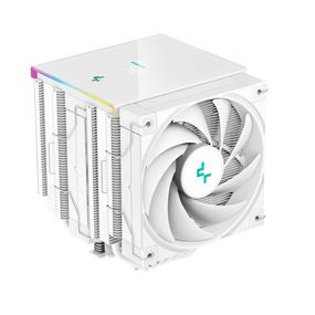 DeepCool AK620 Digital WH Performance Air Cooler, White, Dual-Tower Layout, Real-Time CPU Status Screen, 6 Copper Heat Pipes, 260W Heat Dissipation, Twin 120mm FDB Fans, All White Design(Open Box)