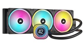 Watercooling pour processeur CORSAIR iCUE LINK H170i LCD - Ventilateurs QX140 RGB - Écran LCD IPS de 2,1" - Radiateur de 420 mm - Compatible avec les sockets Intel LGA 1700 et AMD AM5 - Hub système iCUE LINK inclus