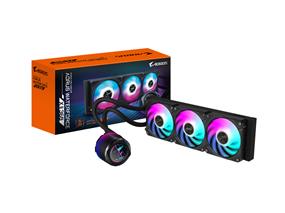 Gigabyte AORUS WATERFORCE X II 360 Refroidisseur de liquide pour processeur | 360mm radiateur, avec 3x 120mm ventilateurs ARVB à faible bruit | Compatible avec Intel LGA 1700 ou AMD AM5(Boîte ouverte)