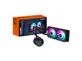 Gigabyte AORUS WATERFORCE X II 240 Liquid CPU Cooler, 240mm Radiator with 2x 120mm low noise ARGB Fans, compatible with Intel LGA1700 and AMD AM5(Open Box)