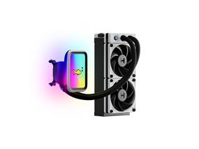 HYTE THICC Q60 - 240mm AIO CPU Liquid Cooler With 5" Ultraslim IPS Display - Powered By Nexus Link - White/Black