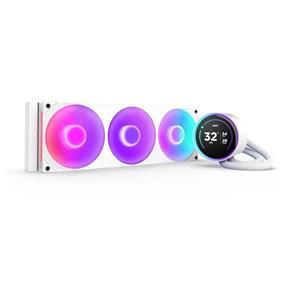 NZXT Kraken Elite 360 RGB - 360mm AIO Liquid Cooler with 2.72" IPS LCD & RGB (White)