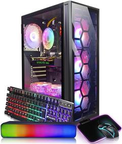 STGAubron Gaming Desktop PC - Intel Core i7-4770 (3.4 GHz), RTX 2060, 16GB RAM, 512GB SSD, Wi-Fi + BT, Windows 10 Home + RGB Peripherals Set(Open Box)