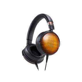 Audio-TECHNICA ATH-WP900 Écouteurs portatifs en bois pour l’oreille | Pilotes revêtus de carbone de 53 mm ressemblant à des diamants