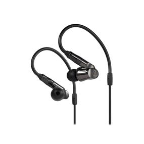 AUDIO-TECHNICA ATH-IEX1 In-Ear Hybrid Multidriver Headphones | Ergonomic Titanium Housing |  Detachable Cables